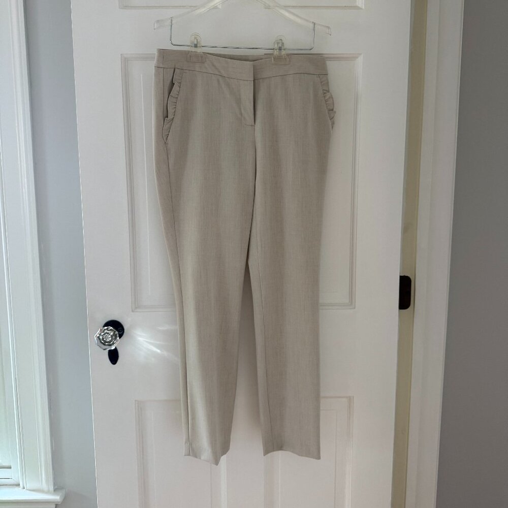 Cynthia Rowley Lightweight Khaki Pants with Ruffle Pockets